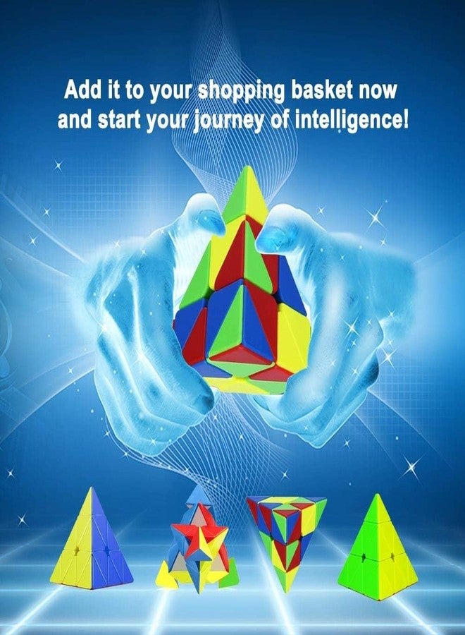 2HEET Pyraminx Pyramid 3x3x3 Speed Cube Puzzle High-Speed Stickerless Triangle Cube Toy for Kids & Professionals, Smooth & Durable, (Multicolor) - Image 5